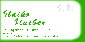 ildiko kluiber business card